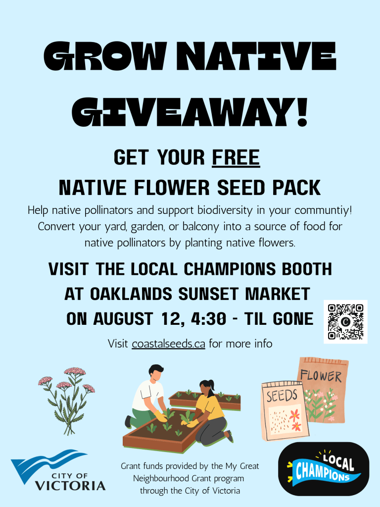 Grow Native Giveaway! Oaklands Sunset Market August 12, 2026